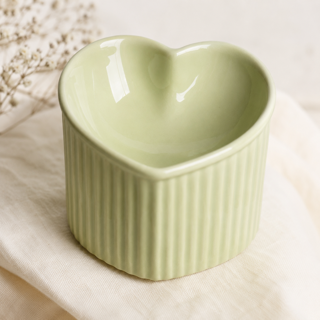 Heart Ceramic Pet Bowl｜ハート セラミックフードボウル｜Nest & Paw