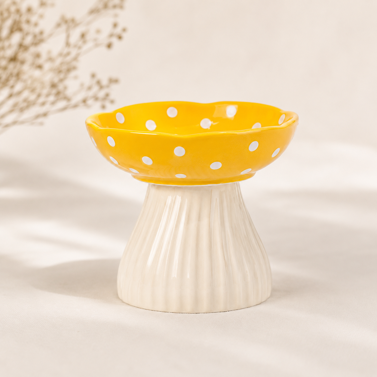 Mushroom Ceramic Pet Bowl｜マッシュルーム セラミックフードボウル｜Nest & Paw