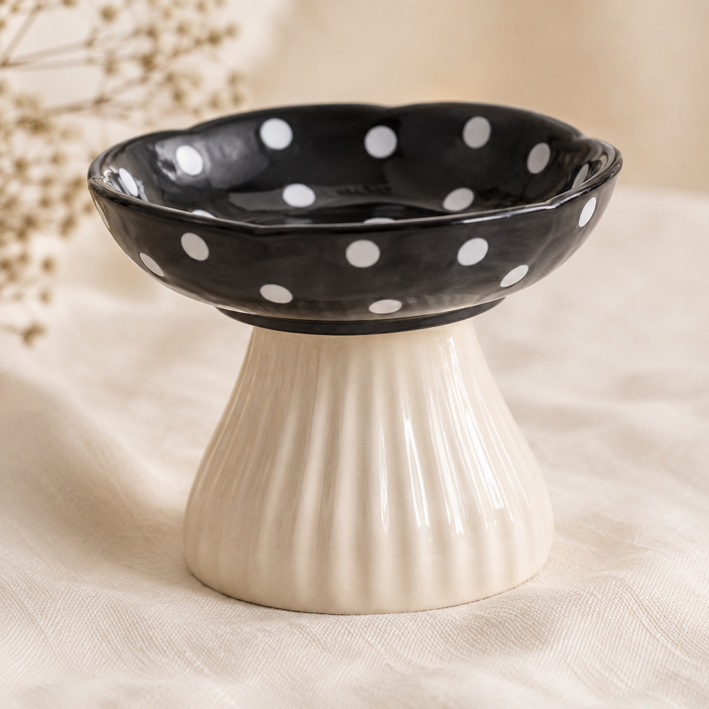 Mushroom Ceramic Pet Bowl｜マッシュルーム セラミックフードボウル｜Nest & Paw