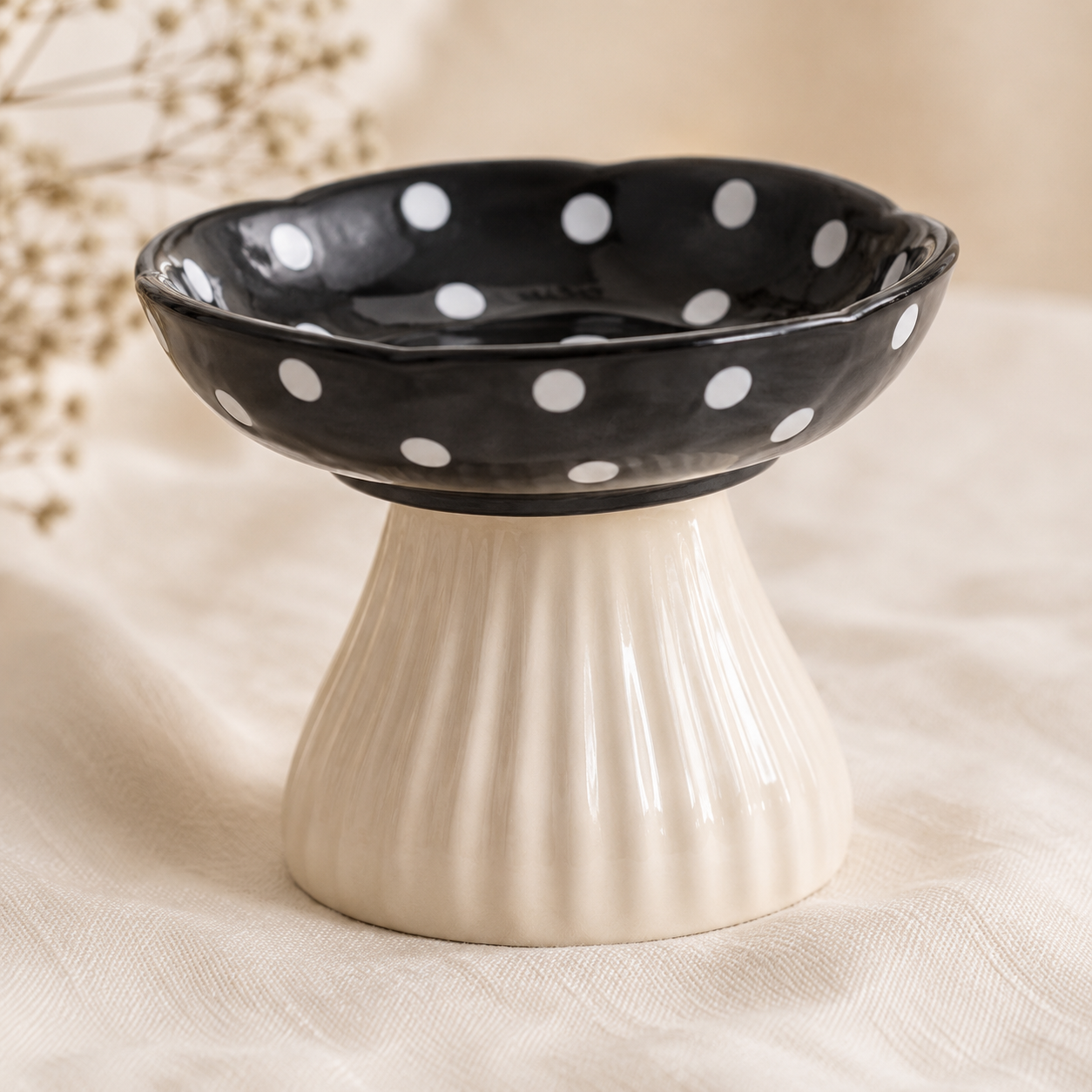 Mushroom Ceramic Pet Bowl｜マッシュルーム セラミックフードボウル｜Nest & Paw
