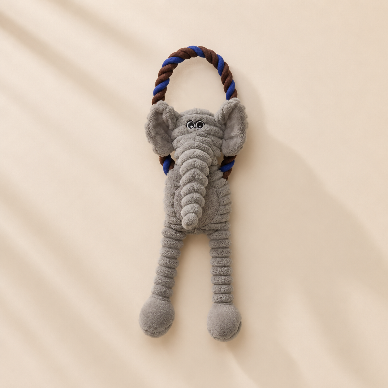 Corduroy Squeaky Rope Toy｜ロープ付き ぬいぐるみおもちゃ｜Nest & Paw