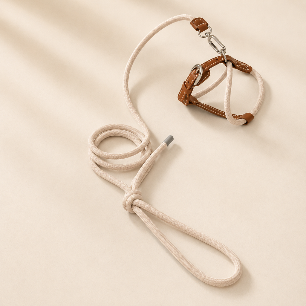 Everyday Walk™ Leather Harness & Leash Set｜本革調 ハーネス＆リードセット｜Nest & Paw
