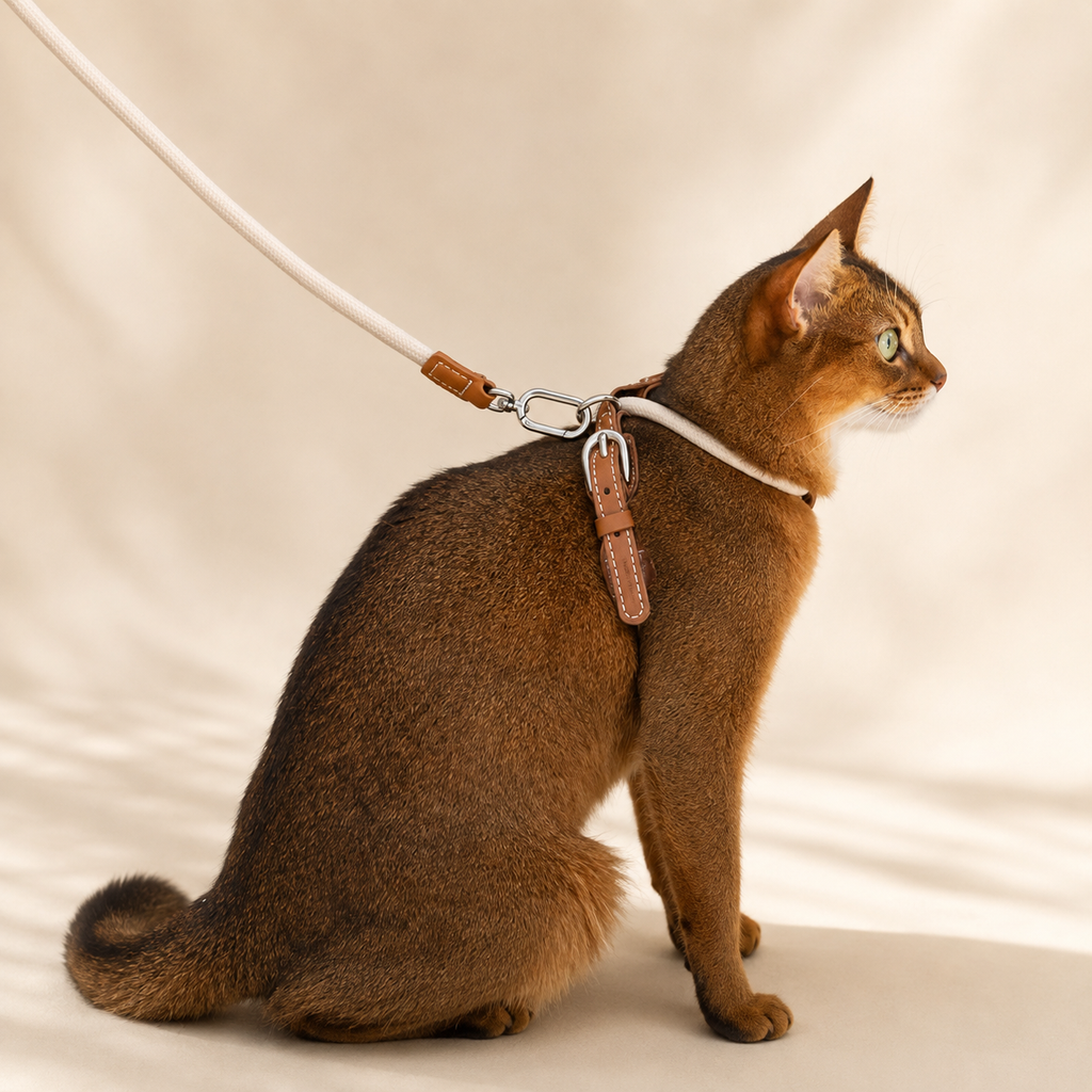 Everyday Walk™ Leather Harness & Leash Set｜本革調 ハーネス＆リードセット｜Nest & Paw