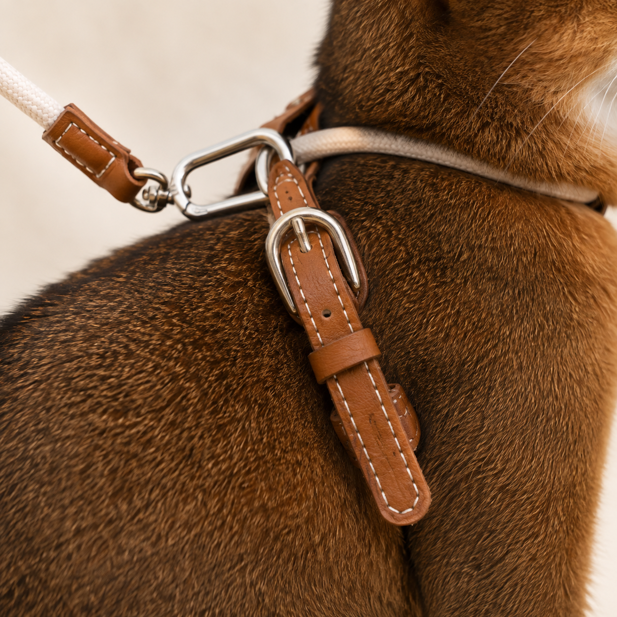 Everyday Walk™ Leather Harness & Leash Set｜本革調 ハーネス＆リードセット｜Nest & Paw
