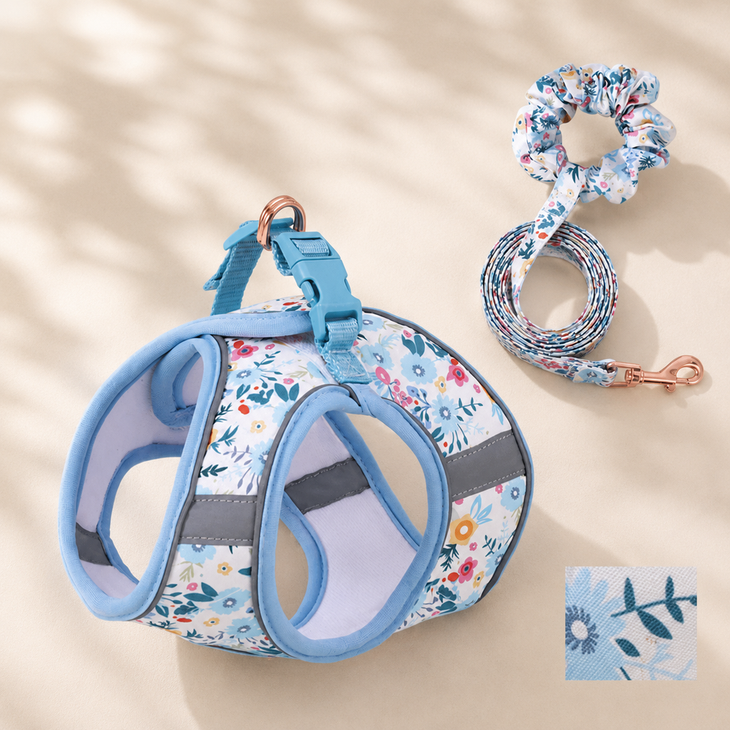 BloomFit™ Harness Set｜花柄ハーネス＆リードセット｜Nest & Paw