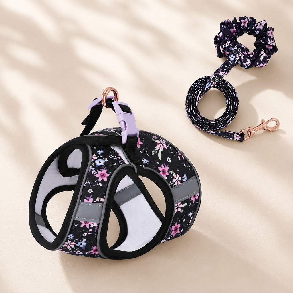 BloomFit™ Harness Set｜花柄ハーネス＆リードセット｜Nest & Paw