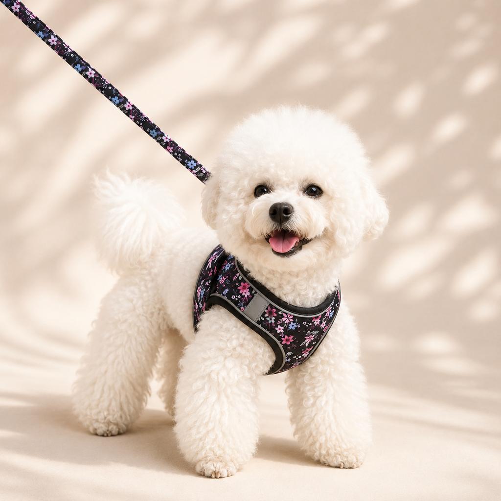 BloomFit™ Harness Set｜花柄ハーネス＆リードセット｜Nest & Paw
