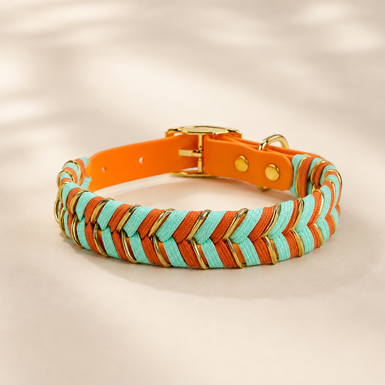 Woven Comfort™ Dog Collar｜編み込みデザイン 首輪｜Nest & Paw